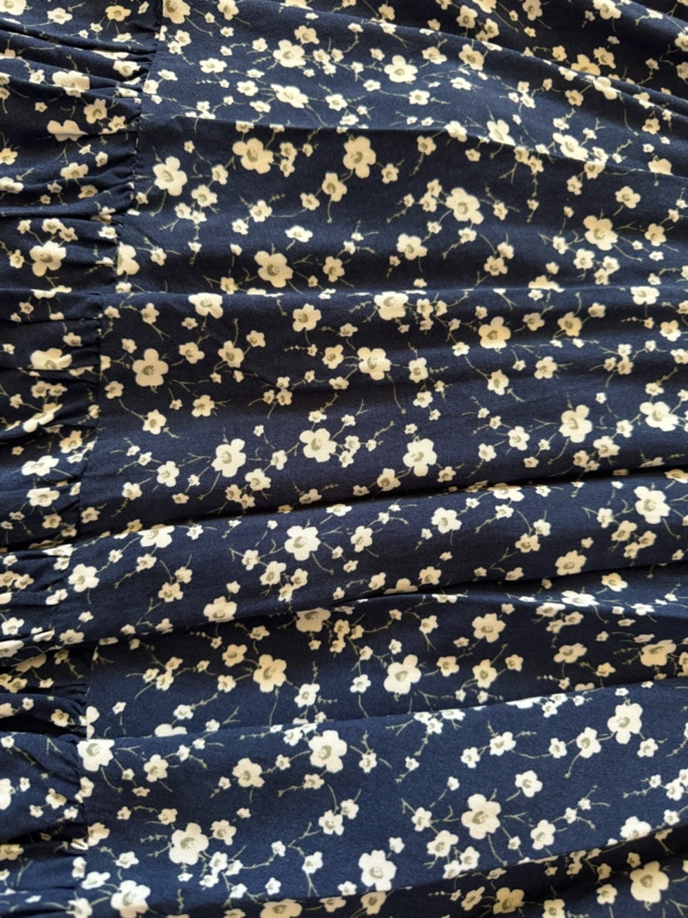 Women's Navy Floral Wrap Midi Dress - Picture 5 of 5